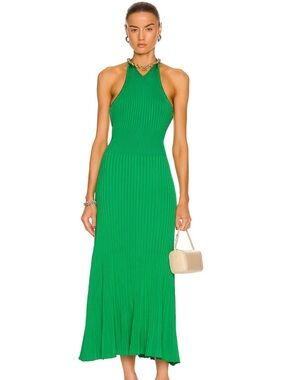 A.L.C. Revolve Delilah Pleated Midi Dress Green